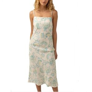 RHYTHM Women's Cairo Bias Cut Midi Dress Blue, Size Large